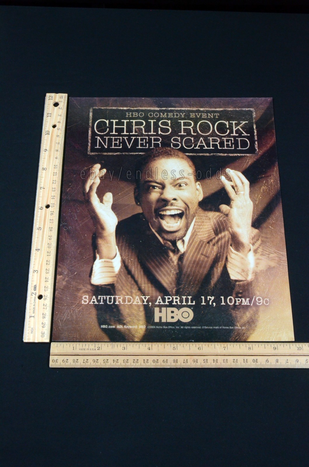2004 Chris Rock Never Scared Comedy Special HBO Magazine Page Print Ad Poster