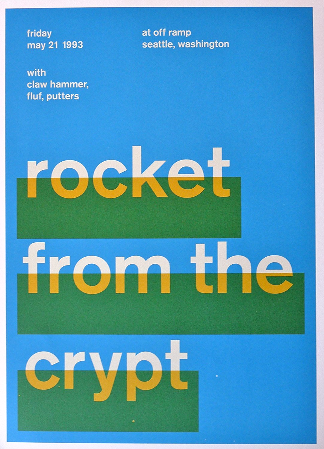 Rocket From The Crypt – Live at Off Ramp – Concert Mini Poster – 10″x14″