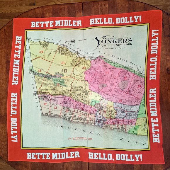 HELLO, DOLLY! BROADWAY MUSICAL Silk Scarf square Bette Midler OFFICIAL NEW!!