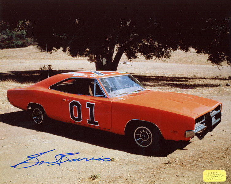 GEORGE BARRIS SIGNED 8×10 PHOTO CUSTOM CAR BUILDER GENERAL LEE RARE BECKETT BAS