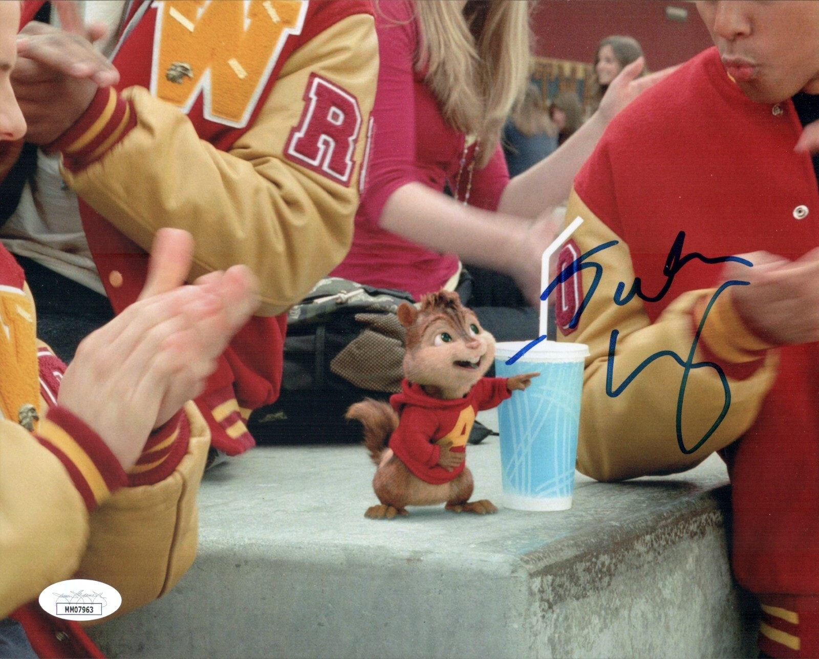 JUSTIN LONG Signed ALVIN AND THE CHIPMUNKS 8×10 Photo Autograph JSA COA