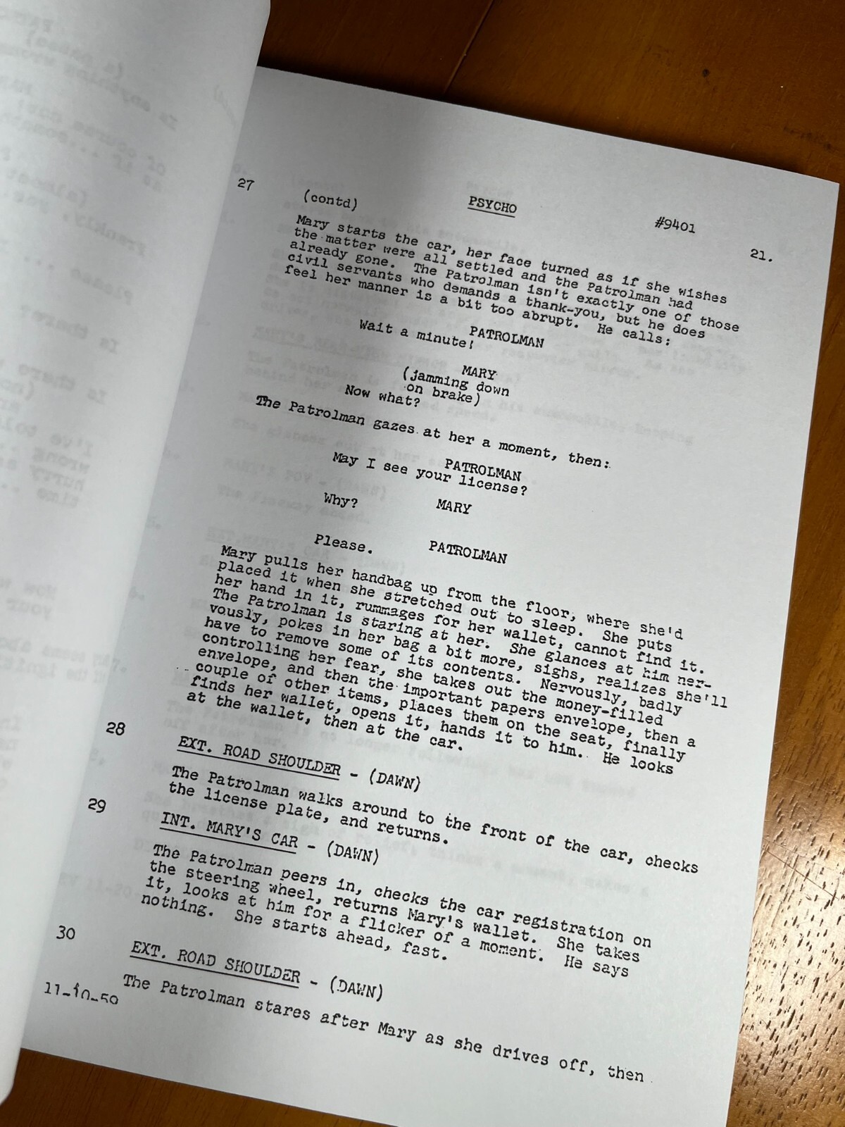 Psycho Script Cast-Signed – Autograph Reprints – 137 Pages – Norman Bates