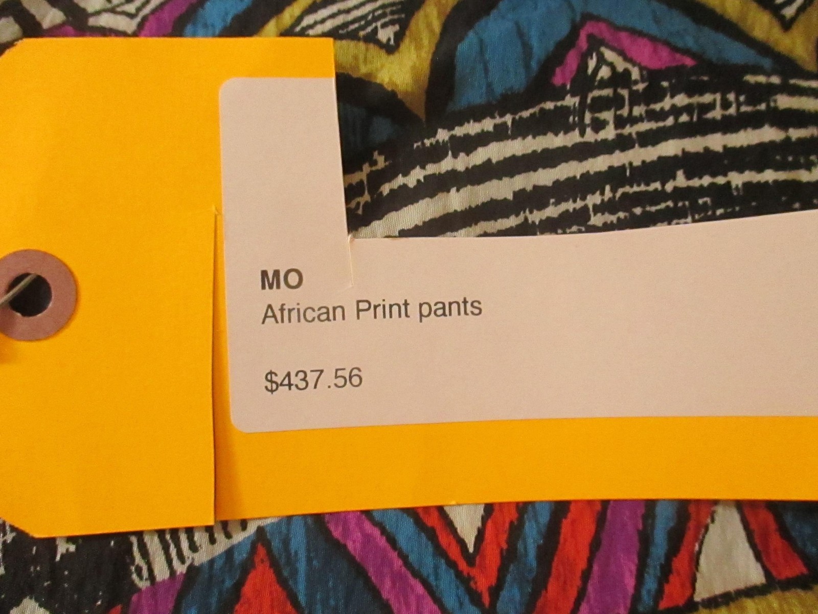 High Society Pants Mens 32×31 Colorful African Print Black Monday Stunt Costume