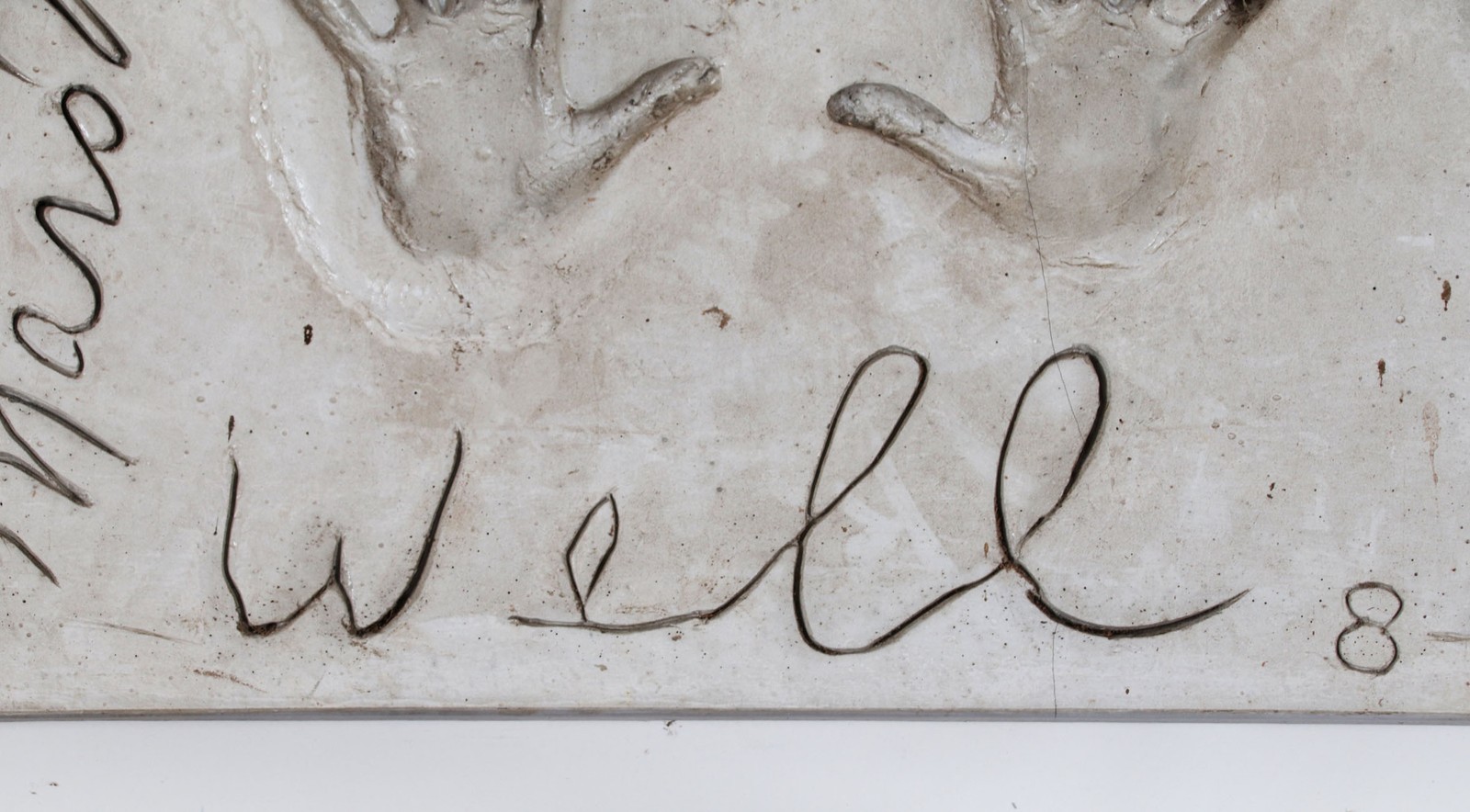 Penny Marshall Signed & Inscribed Original Cast of Concrete Handprint by Arti…
