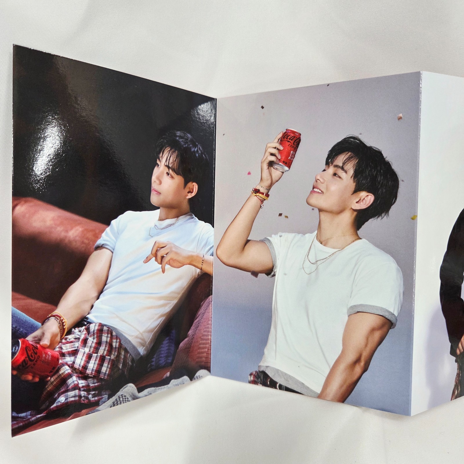 BTS V Official COCA COLA ACCORDION BOOK + Tracking/ Free Gift