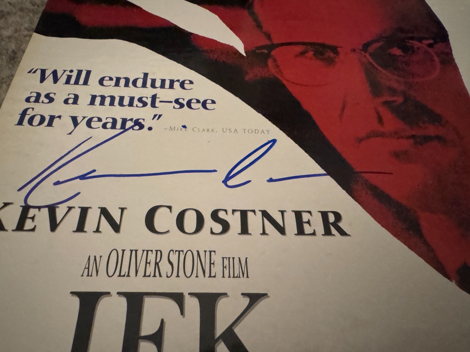 Signed Kevin Costner Autographed JFK Laserdisc JSA COA