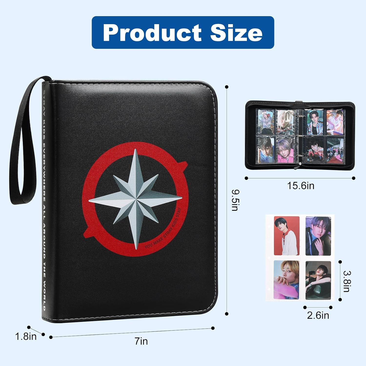 Stray Photocards Binder 400 Pockets, Skz Album Photo Card Holder Merch for Stay